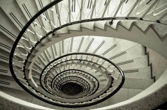 Framed Print : Winding Staircase High Angle Print Framed Print : Winding Staircase High Angle Print