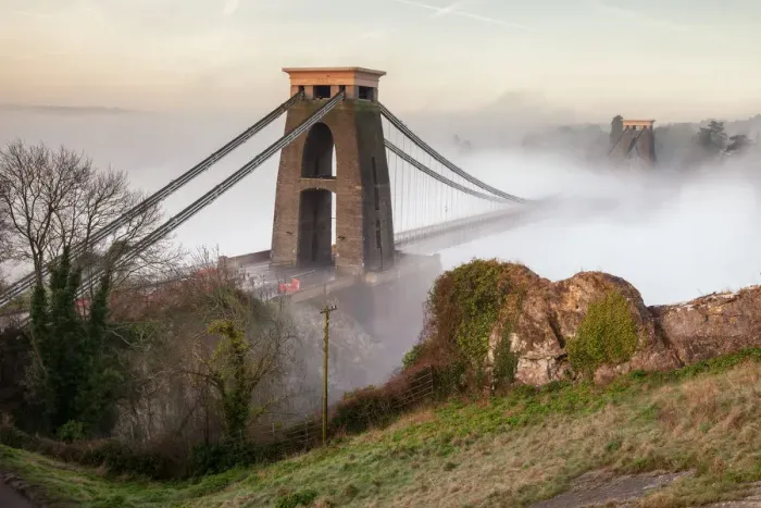 Framed Print : Misty Morning at Clifton Suspension Bridge Print Framed Print : Misty Morning at Clifton Suspension Bridge Print