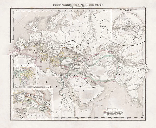 Assyria and Phersia Empire c.500 BC, steel engraving, published 1661