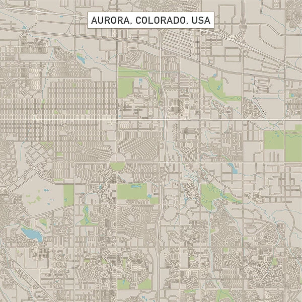 Aurora Colorado US City Street Map