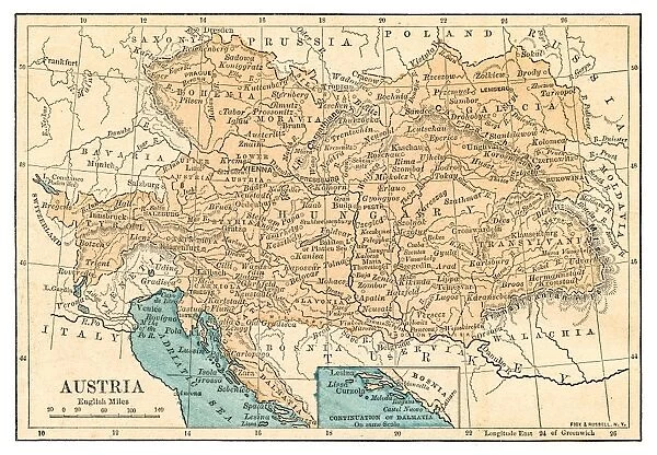 Austria map 1875