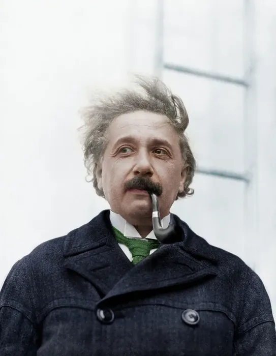 Framed Print : Albert Einstein Colourized Portrait Print Framed Print : Albert Einstein Colourized Portrait Print