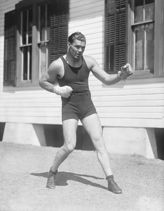 Framed Print : Jack Dempsey Print in Fighting Pose Framed Print : Jack Dempsey Print in Fighting Pose