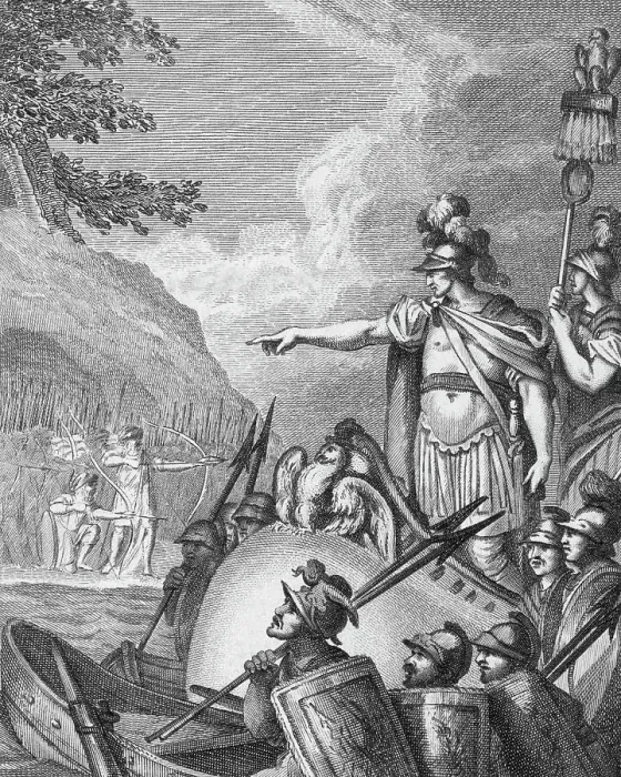 Framed Print : Julius Caesar Commanding Forces Print Framed Print : Julius Caesar Commanding Forces Print
