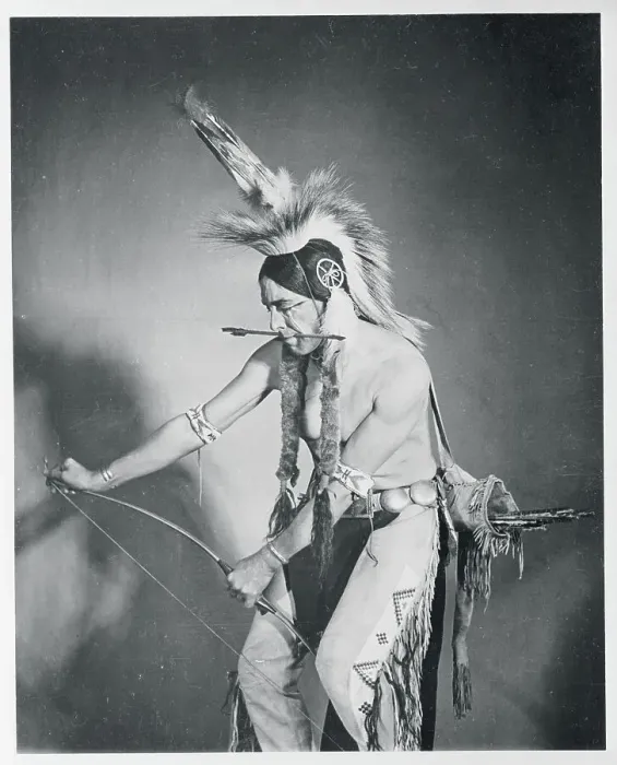 Framed Print : Native American Stringing a Bow Print Framed Print : Native American Stringing a Bow Print