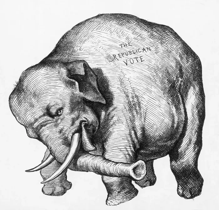Framed Print : Detail of The Third-Term Panic Print, 1874 Framed Print : Detail of The Third-Term Panic Print, 1874