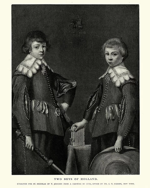Two boys of Holland after the painting by Aelbert Cuyp