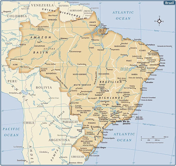 Brazil country map