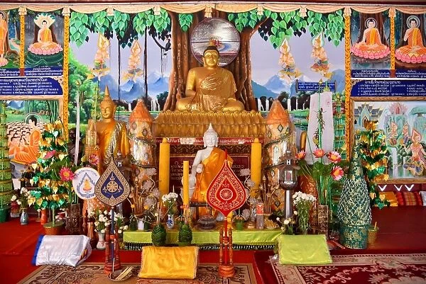 Buddha statue at Wat Luang Temple at Pakse Laos