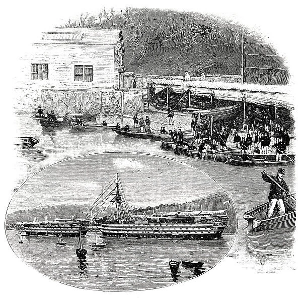 The cadets boathouse and boats, HMS Britannia