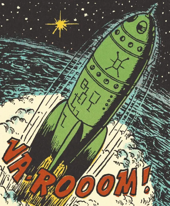 Framed Print : Rocket Blastoff Print: Captivating Art Illustrations Framed Print : Rocket Blastoff Print: Captivating Art Illustrations