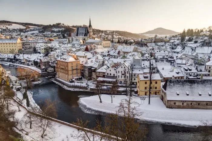 Framed Print : Cesky Krumlov Winter Print Framed Print : Cesky Krumlov Winter Print