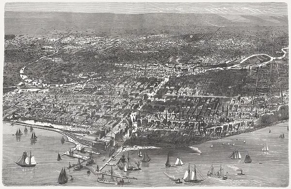 Chicago before the Great City Fire in 1871, published 1872