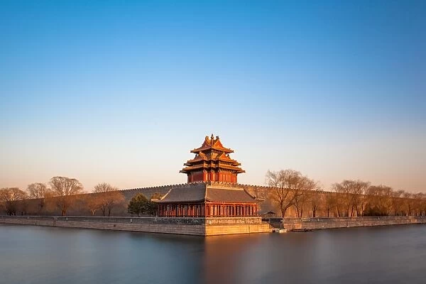 China, Beijing, Forbidden City at sunset