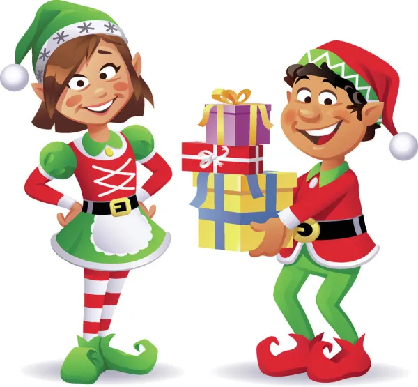 Christmas Elves Boy And Girl