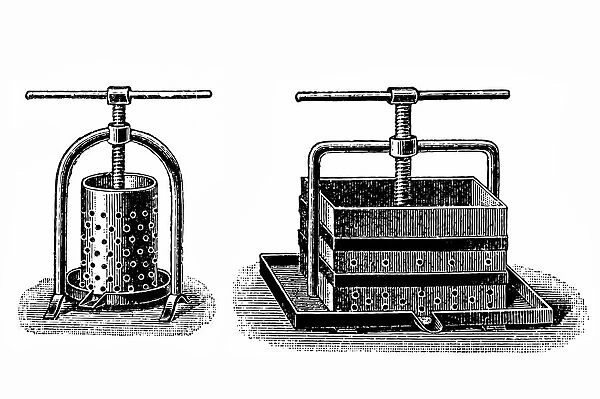 Cider Press, vintage engraving
