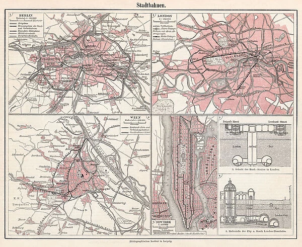 City railways map 1895