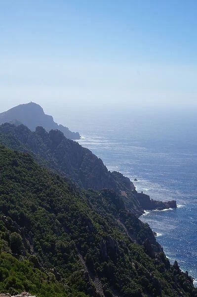 Coastline and Capo Rosso, Corsica, France