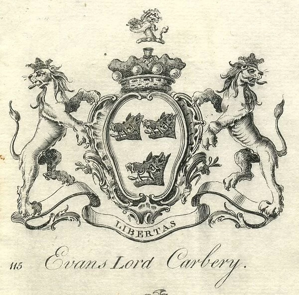 Coat of arms Evans Lord Carbery 18th century