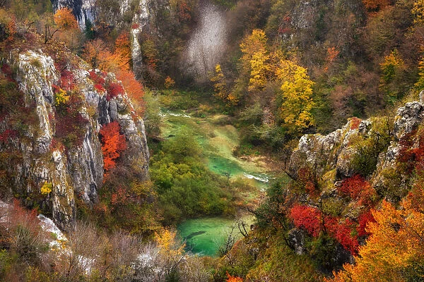 Color of Plitvice National Park in autumn season, Croatia