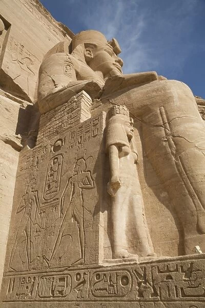 Colossus of Ramses II (top), Queen Nefertari (bottom), Sun Temple, Abu Simbel Temples