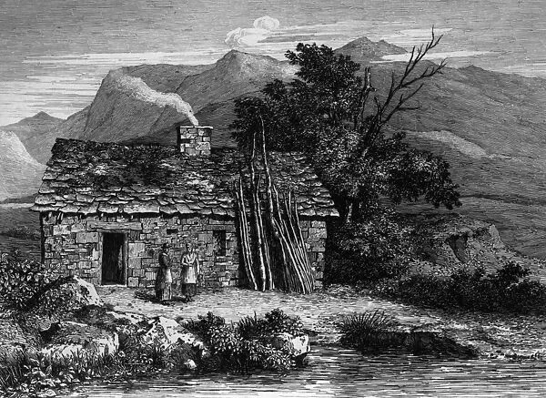Cottage. 1815: A view of a cottage on the Isle of Anglesey