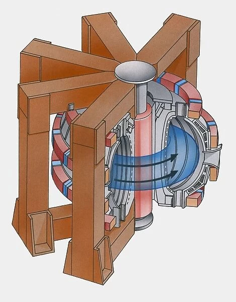 Cross section illustration of nuclear reactor