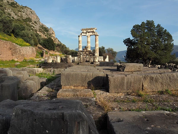 Delphi Sanctuary Dedicated To Athena Pronea