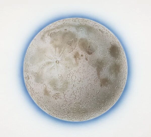 Diagram of the near side of the moon, front view