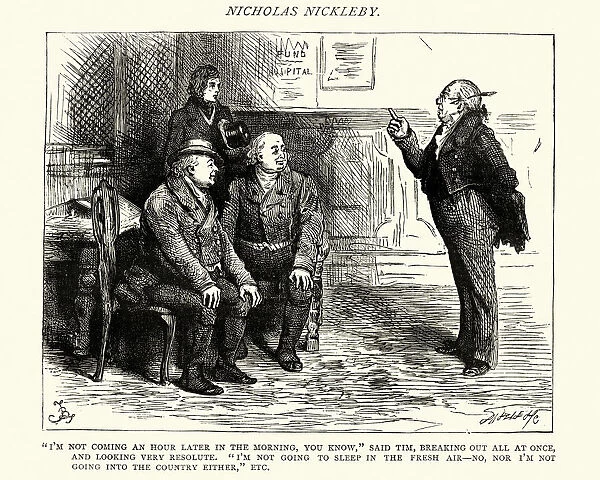 Dickens, Nicholas Nickleby, I m not coming an hour later