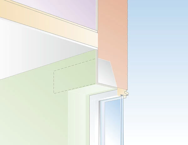 Digital illustration showing concrete, lintel, joist, timber and recess fixing options for curtain rails