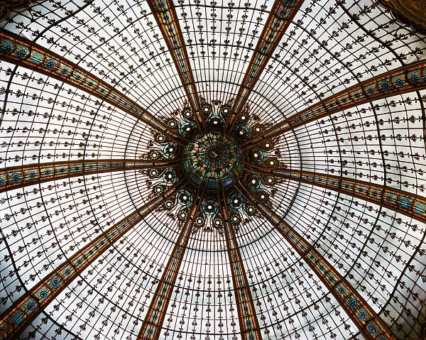 Domed Central Area Of Galeries Lafayette, Paris, France