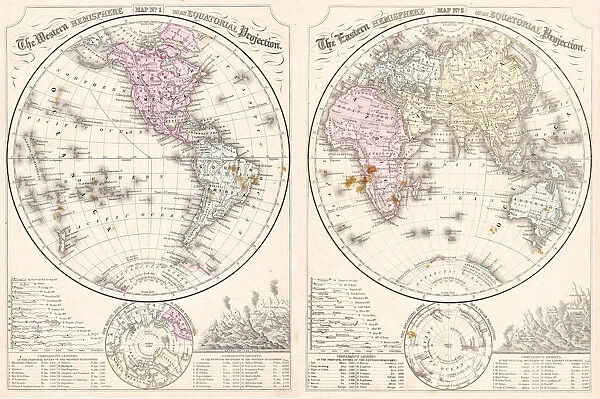 Easter hemisphere map 1867