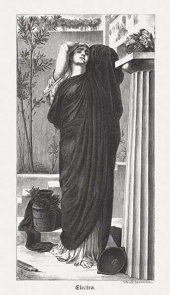 Electra, Greek mythology, painted (1868  /  69) by Frederic Leighton, published 1879