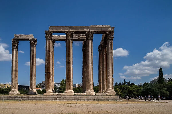 Elevated view of the Temple of Olympian Zeus