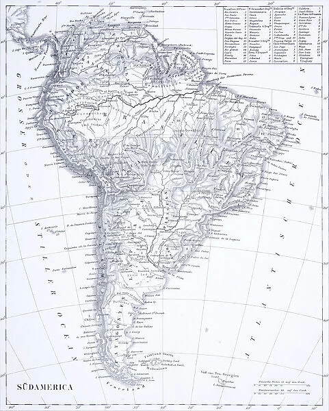 Engraving: South America