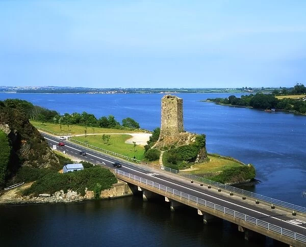 Ferrycarrig and the River Slaney, 15th century tower, County Wexford, Ireland