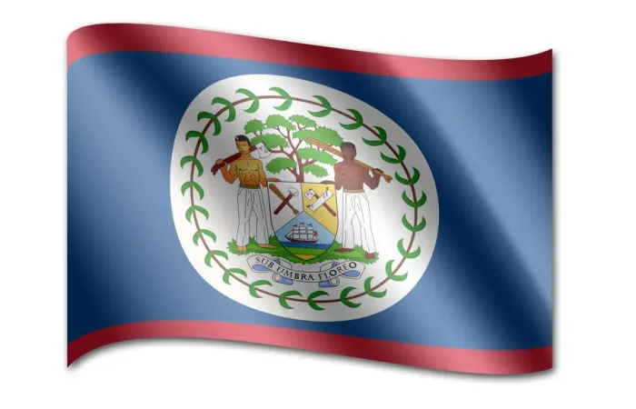 Framed Print : Belize Flag Print Framed Print : Belize Flag Print