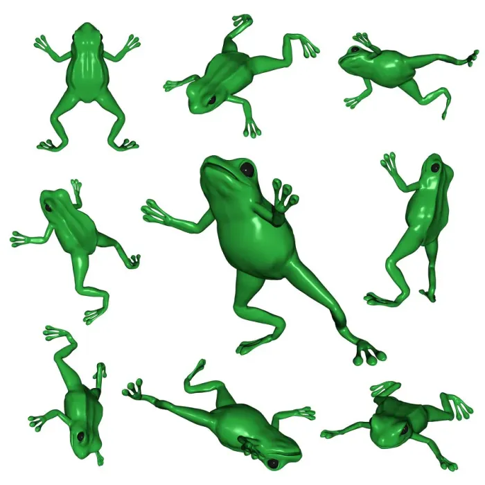 Framed Print : 3D Frog Print Framed Print : 3D Frog Print