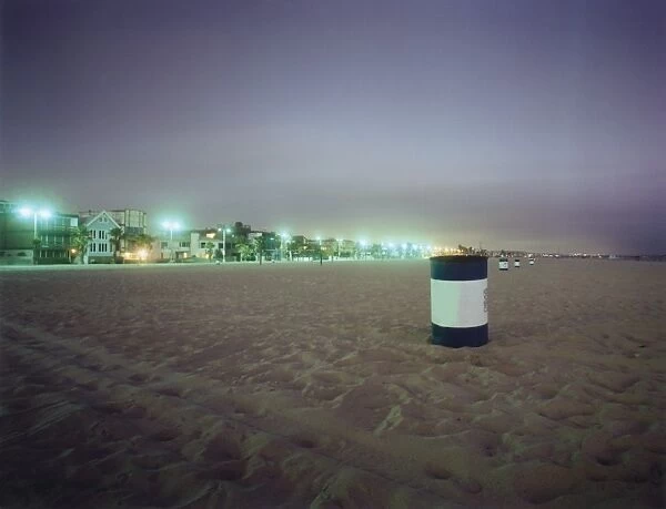 Garbage Cans on Beach