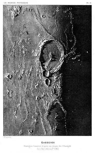 Gassendi crater engraving 1881