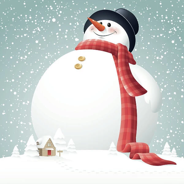 Giant Snowman Illustration