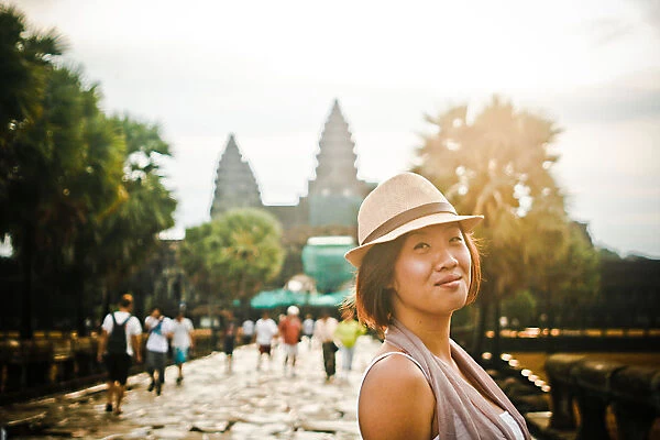 Girl in Angkor Wat