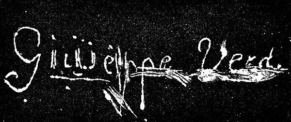 Giuseppe Verdi signature