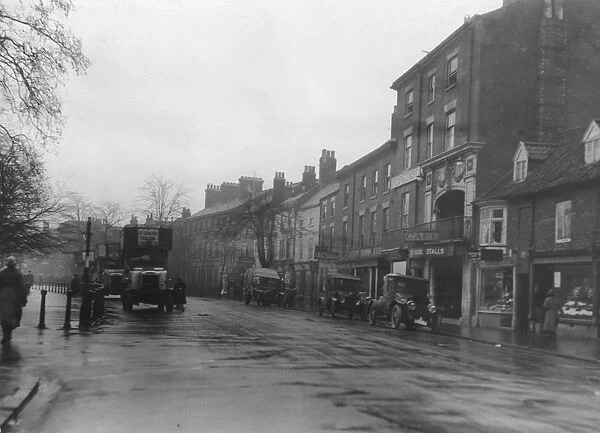 Grantham. The town of Grantham in Lincolnshire, circa 1920