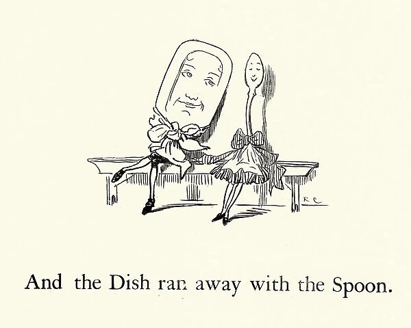Hey Diddle Diddle, And the dish ran away with the spoon, Nursery Rhyme