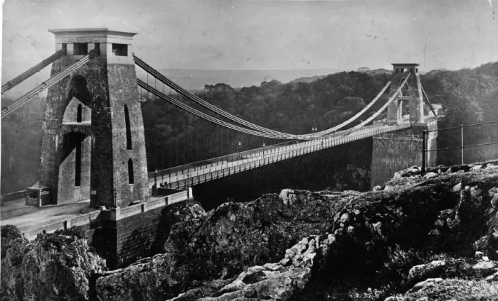 Framed Print : Clifton Suspension Bridge Print circa 1900 Framed Print : Clifton Suspension Bridge Print circa 1900