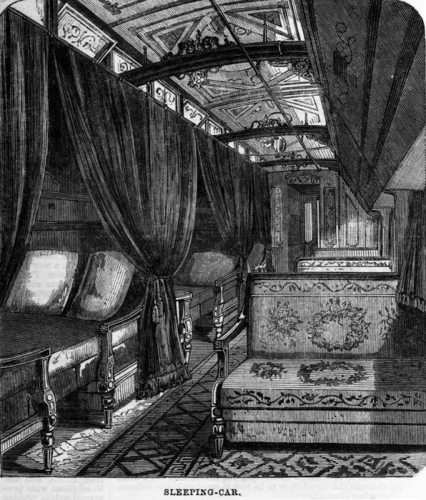 Framed Print : Pullman Sleeping Car Print, 1869 Framed Print : Pullman Sleeping Car Print, 1869