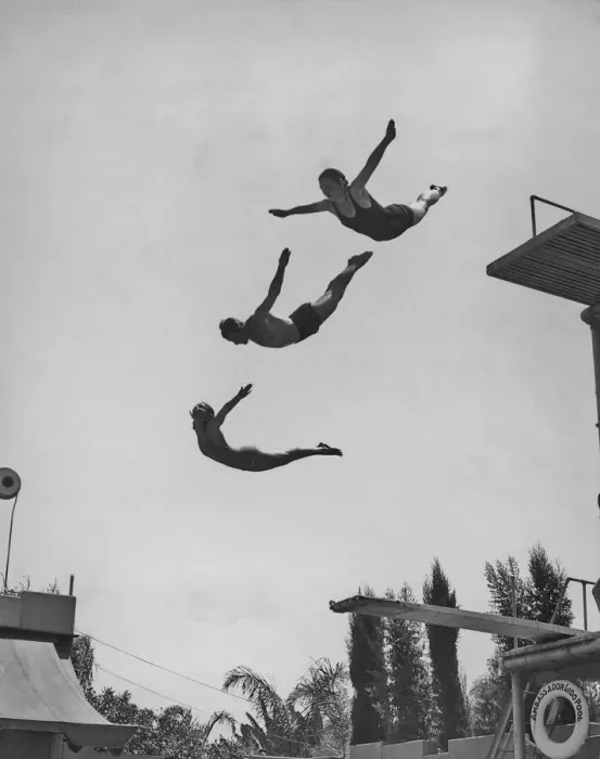 Framed Print : Diving Board Print, 1940s Ambassador Lido Pool Framed Print : Diving Board Print, 1940s Ambassador Lido Pool