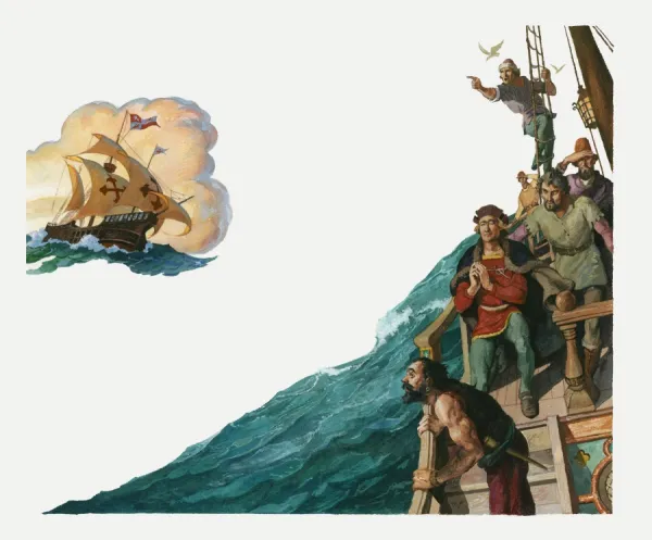 Illustration of Christopher Columbus in the Santa Maria #13545341 Illustration of Christopher Columbus in the Santa Maria #13545341
